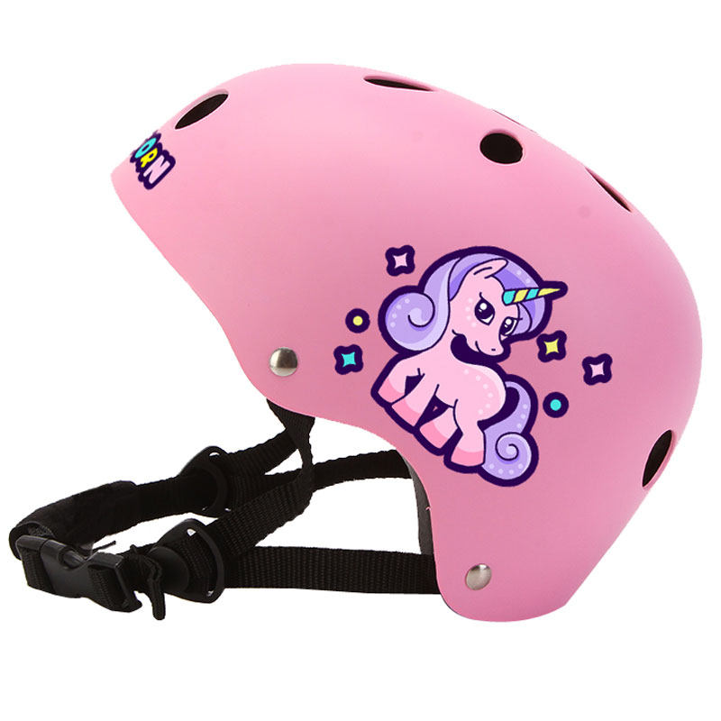 儿童轮滑头盔独角兽宝宝可爱滑板自行平衡车骑行幼儿安全帽子女童