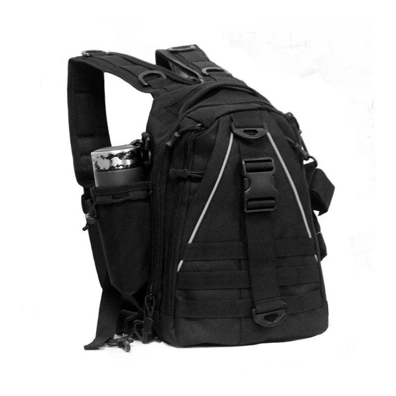 德毅营 大号 双肩背包多功能背包 户外背包 斜挎腰包渔具背竿包