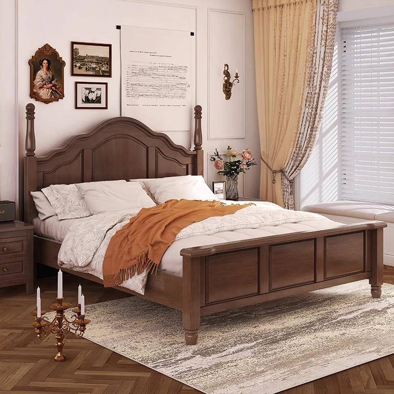 【折扣价】简美风乡村美式实木床现代简约复古法式床双人床轻奢婚