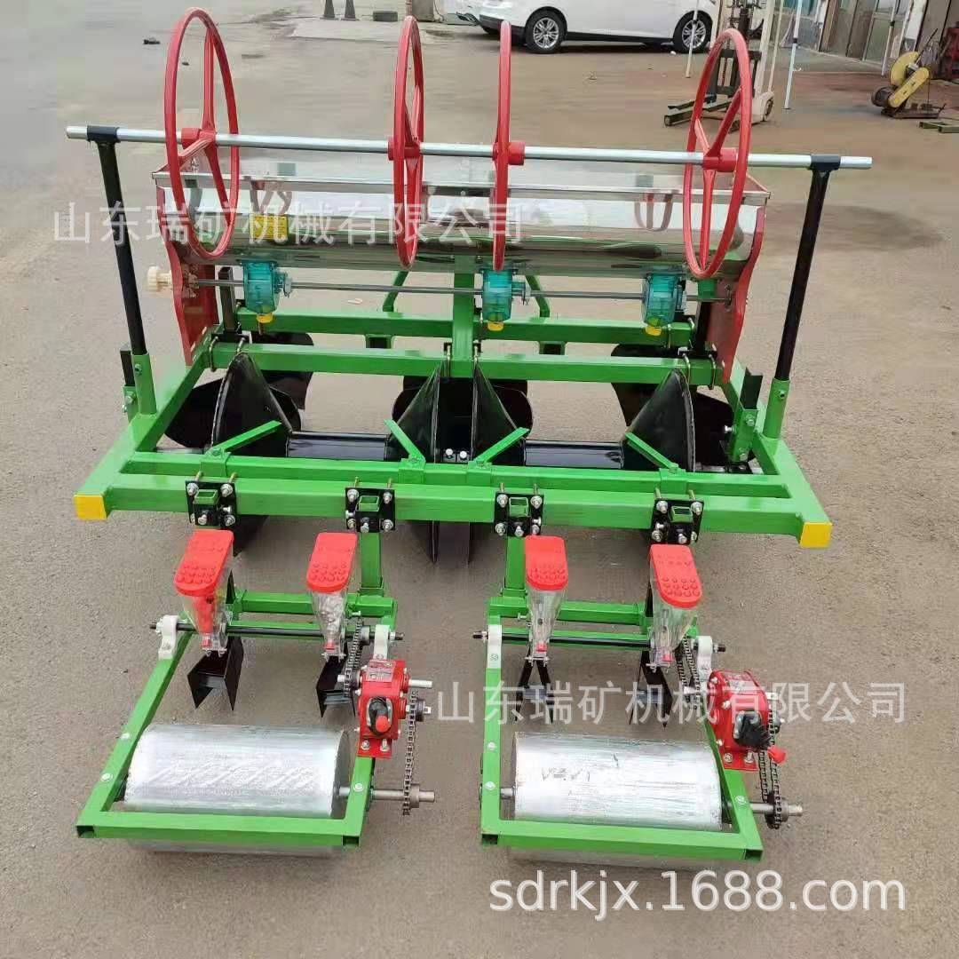 蔬菜谷物播种机两垄四行蔬菜播种机农用菠菜精播机起垄施肥播种