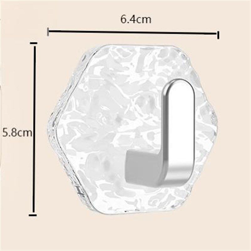 轻奢波纹六边无痕挂钩浴室免w打孔挂钩门后挂钩粘胶免打孔壁挂粘