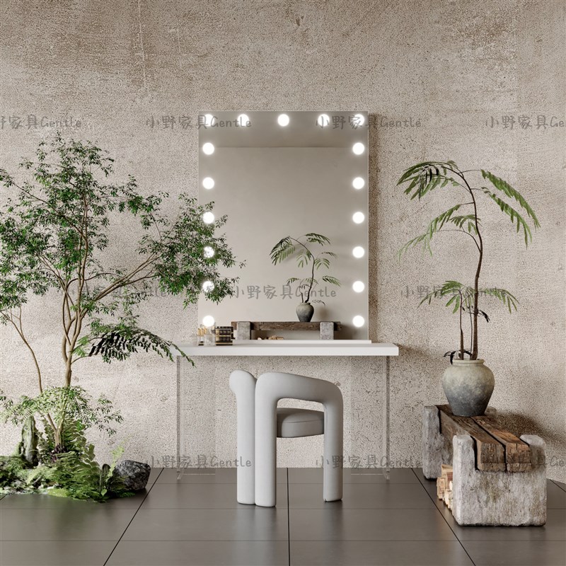 简约影楼专业梳妆j台带灯高级婚纱店美容院工作室彩妆师专用化妆