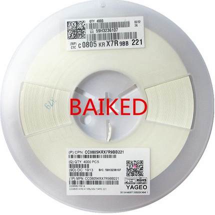 YAGEO CC0805KRX7R9BB221 0805 220PF X7R 50V 10% 拍1=4000只