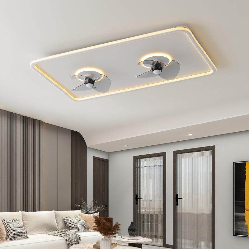 客厅风扇灯简约现代大气大厅主灯带风扇家用智能卧室吸顶电风扇灯