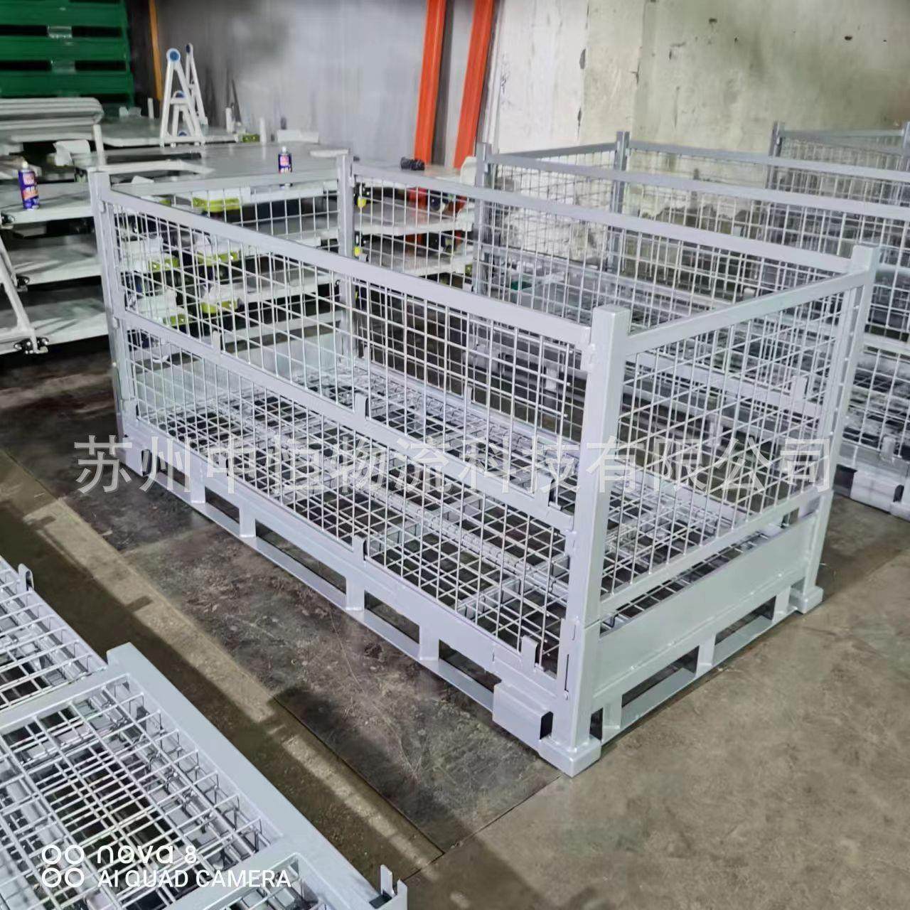 厂家现货供应可折叠仓储笼重型可折叠铁框金属周转器具铁皮箱,五金/工具,仓储笼,淘宝优惠券,粉丝福利购,淘宝优惠卷