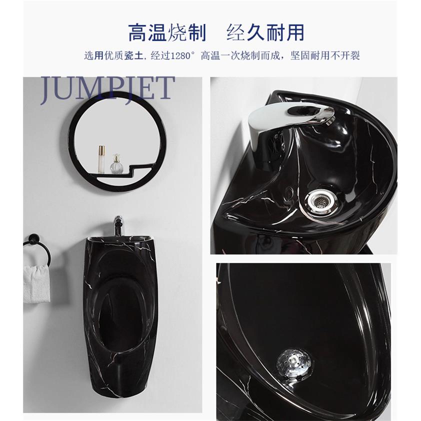 挂墙式智能自动感应小便斗男士壁挂小便池家用陶瓷手动小便器尿斗