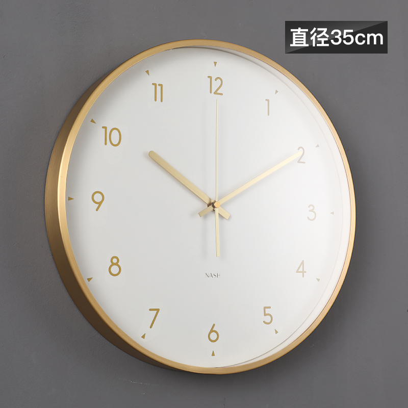 2021b新款北欧轻奢客厅挂钟家用挂墙时钟现代简约钟表时尚静音挂