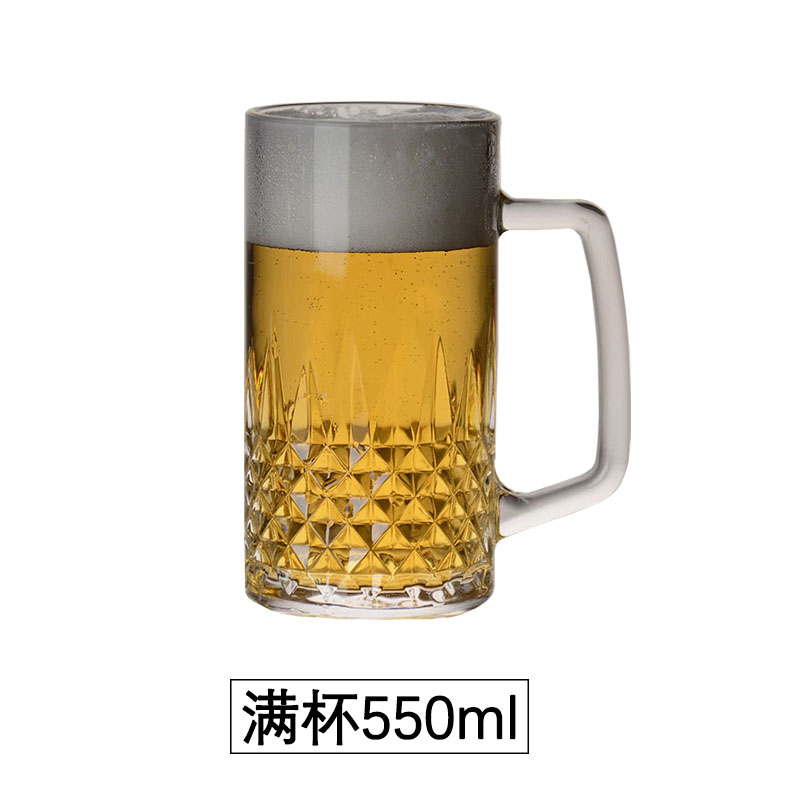 加厚扎啤杯玻璃杯超大容量带把英z雄杯慕尼黑啤酒杯大号1000毫升m