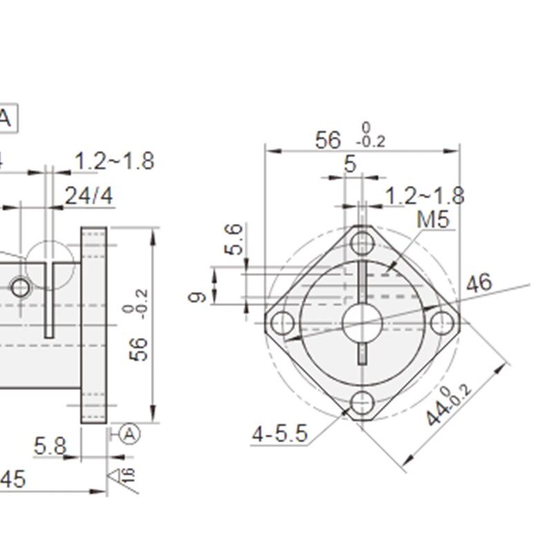 导向轴支座开口方法兰k加长STHWSBL/STHWSL光轴固定座GBL11 12碳