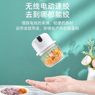 搅肉馅机家庭用电动绞肉机家用全自动小型迷你饺肉馅机多用蒜泥机