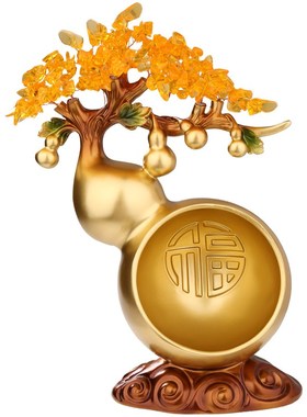 葫芦摆件客厅招财发财树钥匙收纳玄关装饰乔迁新R居礼物送新人结