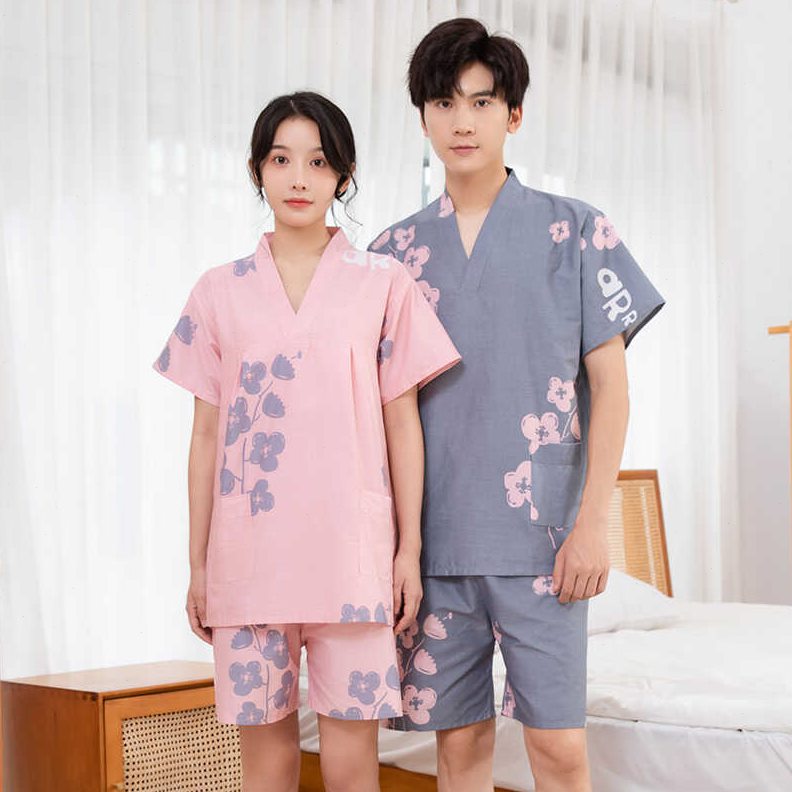 衣服男款纯棉桑拿蒸情侣套装服洗浴汉大码睡衣汗蒸服女服款按摩服