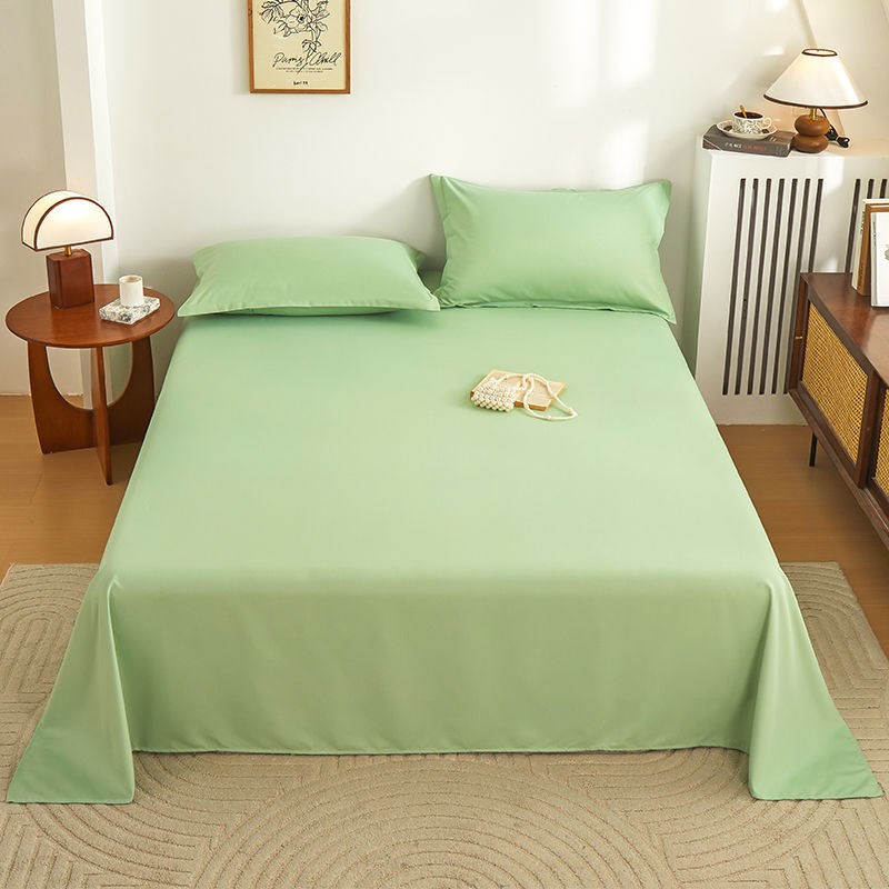 水洗棉床单单件宿舍单人学生三件套一米五被单10P0全棉1.2双人新