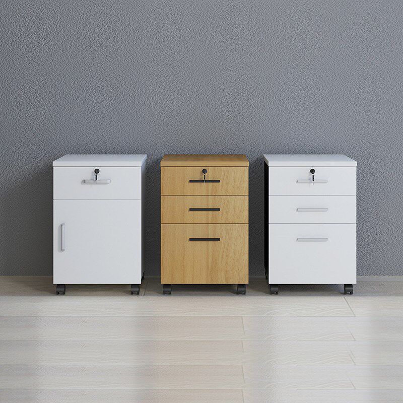 南京办公家具职员文件柜桌下活动柜三抽移K动储物柜带锁办公室矮