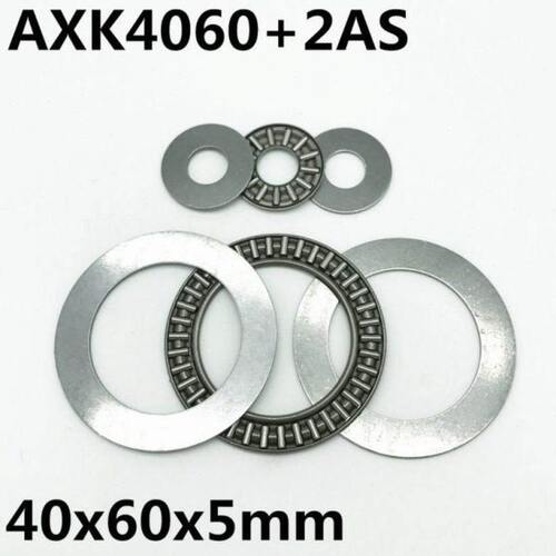 10pcs AXK4060 +2AS Thrust Needle Roller Bearing 40x60x2 mm T