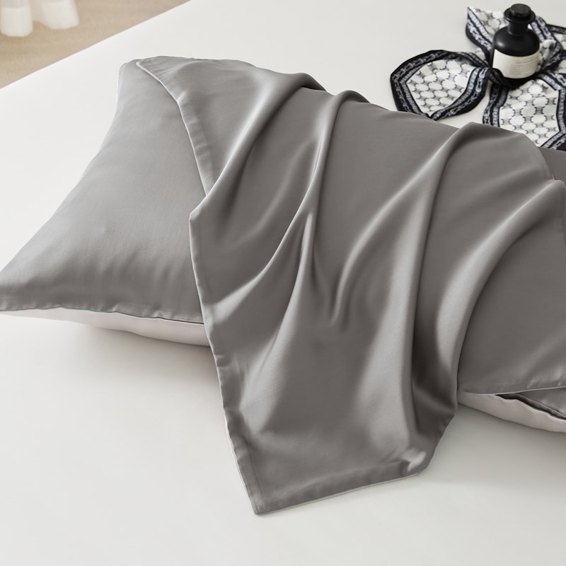 HJ纯色天丝单枕套轻奢高级感一对装床上用品2Q025新款Z枕头套