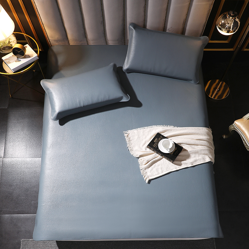 粉色牛皮席 g头层水牛皮凉席软席四季家用加厚纯色席子单双人折叠