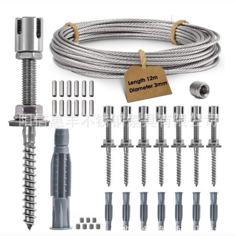 绿色墙体不锈钢轮毂,攀缘植物用卡头,I藤蔓和绿色墙体用钢丝绳索