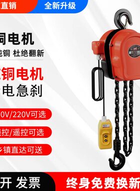 家用电动吨倒炼吨2吨v0葫芦电动3吨101吨5v 炼22038环提升机 吊车