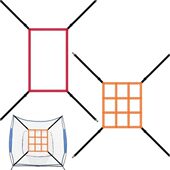 投网棒球球球可打击目标训练挂钩棒球打击区目标垒训练固定带网