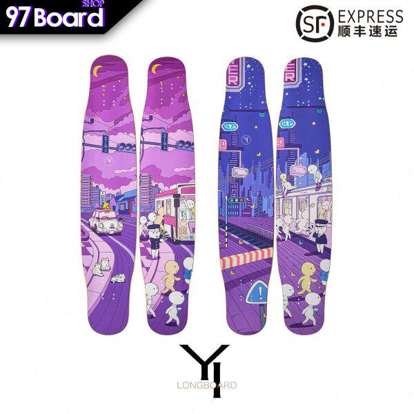 喵板YI长板巴士地铁小白人舞板平花男女专业板dc滑板 青岛97长板
