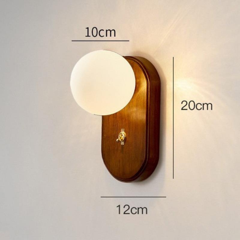 极简实木日式新款卧室壁灯侘寂风床头灯过道灯玄关灯墙上复古灯具