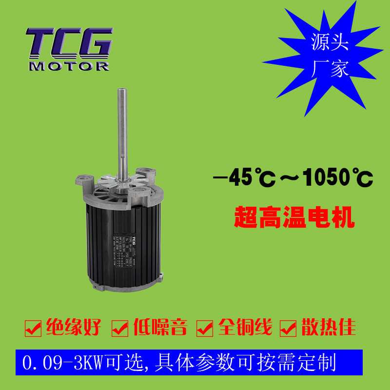 TCG高温电机 三相异步耐高温铝合金长轴电机 注重能源利用效率