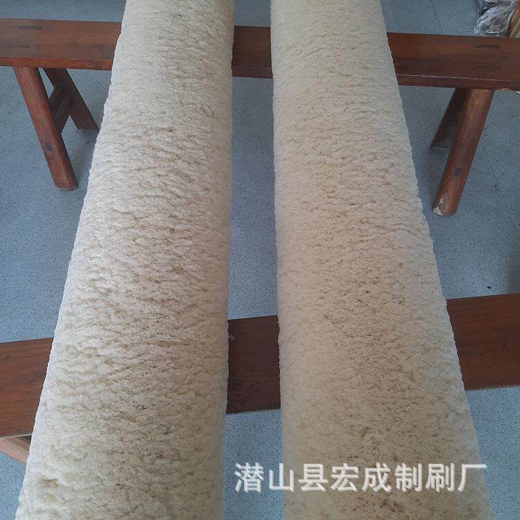 直供抛光皮革鞋布轮辊 抛光羊毛轮猪鬃马尾毛刷木板剑麻滚刷