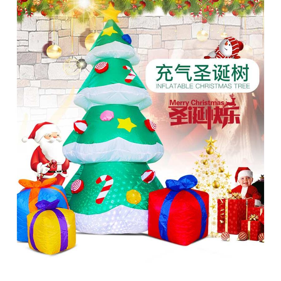 充气圣诞树圣诞气模圣诞树充气服节庆火鸡麋鹿圣诞老人充气礼品