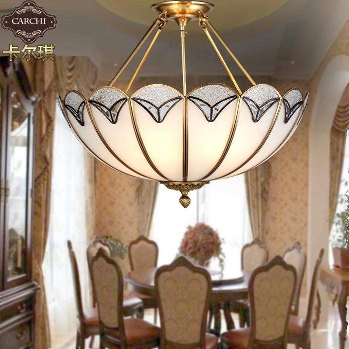 复古欧式全铜吊灯 简约大气餐厅卧室书房纯铜led吊灯 厂家直销