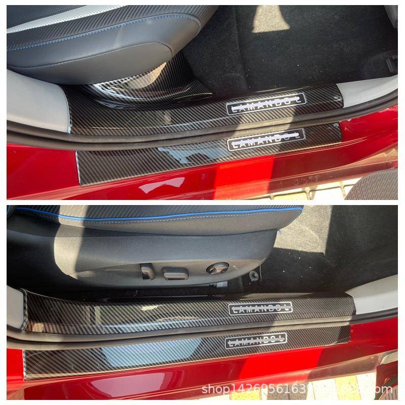 22凌渡L门槛条ABS碳纤改装 适用于大众LAMANDO L内外迎宾脚踏板K
