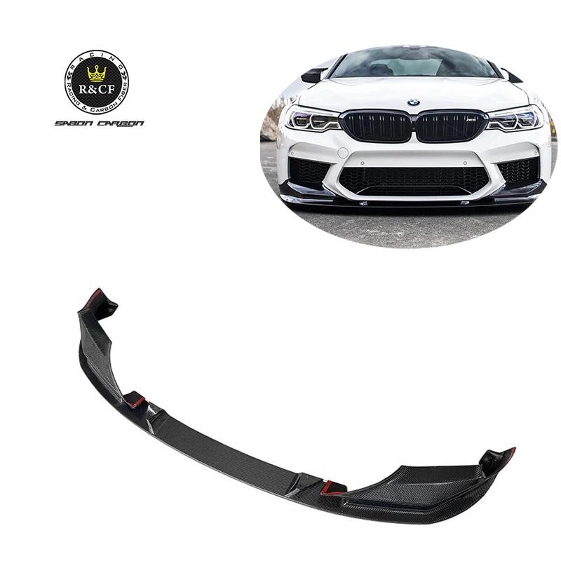 源头厂家适用于宝马BMW M5 F90 3D款碳纤维前唇前扰流前铲改装件2