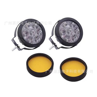 跨境车灯4.5寸LED大灯射灯升级120瓦6000k3000k双色LED透镜大灯