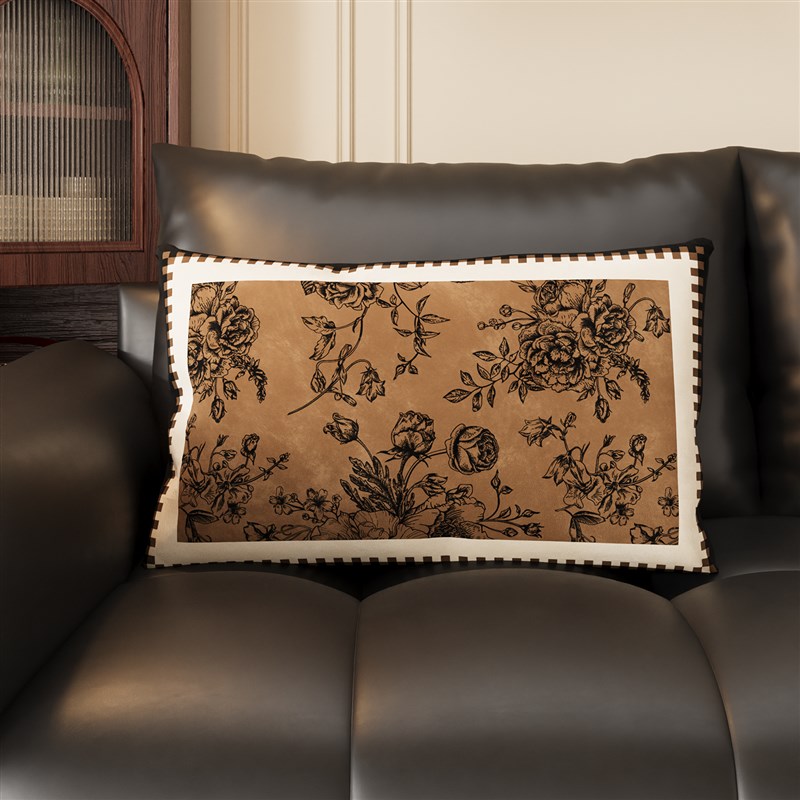 复古中古风抱枕客厅沙发s靠枕靠背垫飘窗床上腰靠可拆洗含枕芯腰