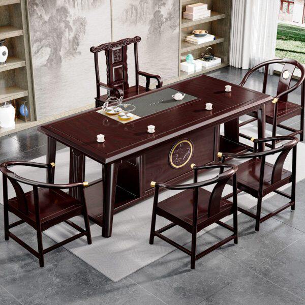 花梨木茶桌茶具椅办公组合红木茶台套餐高端家用实木客厅功夫茶几