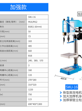 凌欧台式攻丝机小型工m业级丝攻机电动攻牙机套丝螺纹SWJ-6/12162