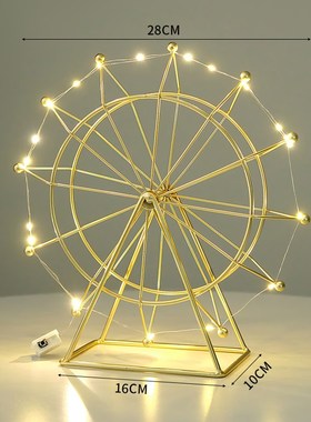 简约现代客厅电视柜酒柜装饰品摆件创意旋转摩天轮办公.室桌面摆