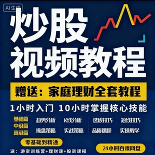 2025新手炒股视频教程股票游资悟道心法股市入门技术分析视频教程
