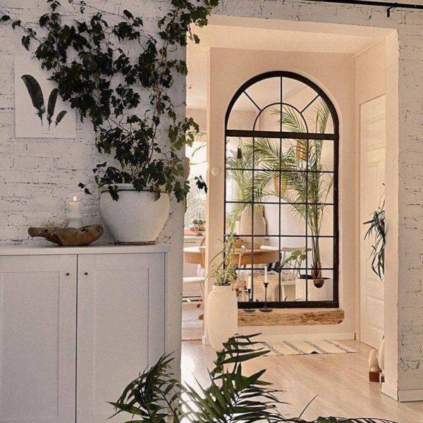 屏风隔断墙黑色框艺术玻璃假壁采欧式客厅铁艺窗办公室防火田园光