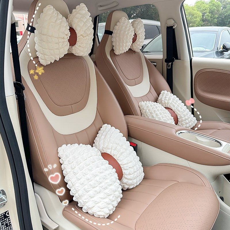 2025款五菱缤果汽车枕头护颈枕车内G装饰腰靠卡通车载座椅靠枕女