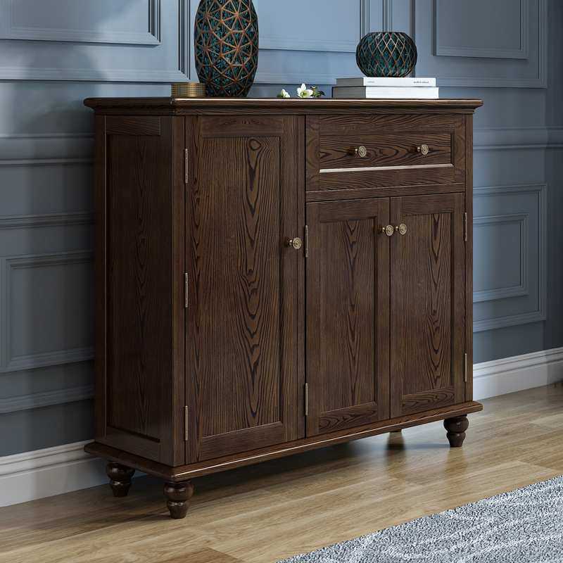 美式实木鞋柜白蜡木现代简约家用门口大容量客厅入户收纳玄关柜,电子元器件市场,其它元器件,淘宝优惠券,粉丝福利购,淘宝优惠卷