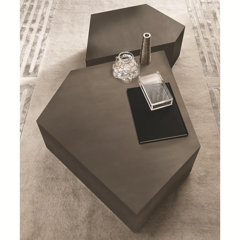 意式极简不锈钢茶几后现代北欧简约客厅家用异形大小户型轻奢家具