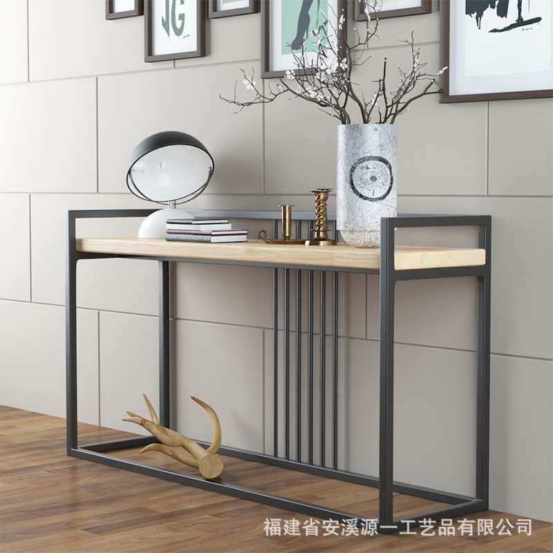 简约铁艺玄关台端景台客厅条几墙边桌北欧现代玄关桌沙发背几