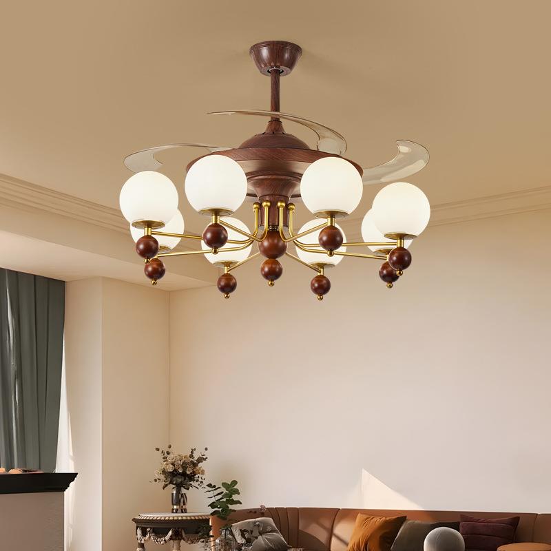 隐形风扇灯客厅现代家用大气一体吊扇灯卧室中国风新中式风扇吊灯