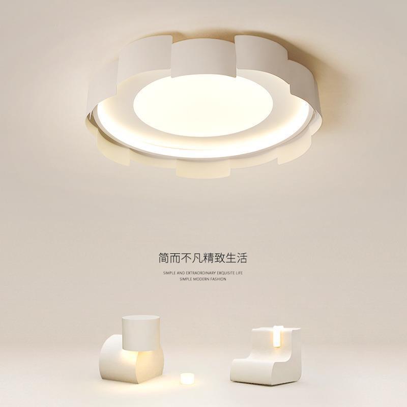 卧室灯全光谱吸顶灯现代简约大气主卧吊灯北欧风极简房间护眼灯具图片