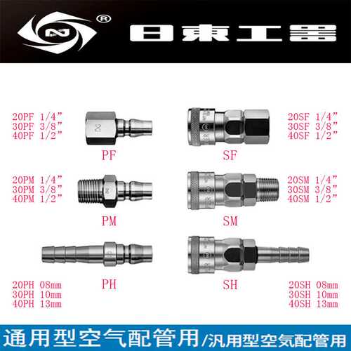 原装进口NITTO KOHKI日东工器CUPLA气动快速接头800SH/800PH 铬钢
