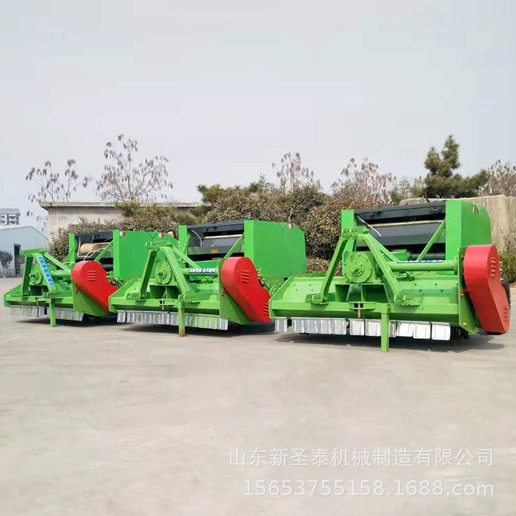 新疆棉花杆收割机稻草粉碎圆捆打包机拖拉机牵引悬挂两用
