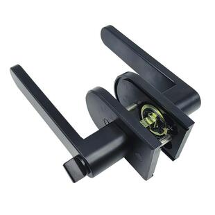 平开门锁立帆极窄边框黑色16型材门把手带钥匙卫生间铝合金执手锁