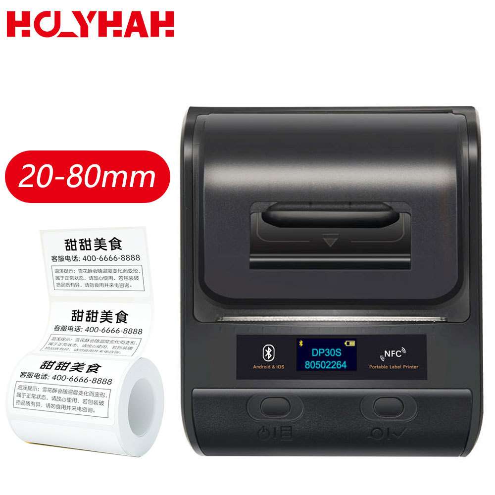 DP30S标签打印机商品价签机手持便携式80mm线缆快递标签打价机