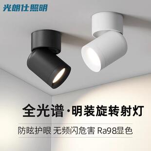 明装可调角度led射灯家用客厅免打孔射灯可调节氛围感小山丘灯